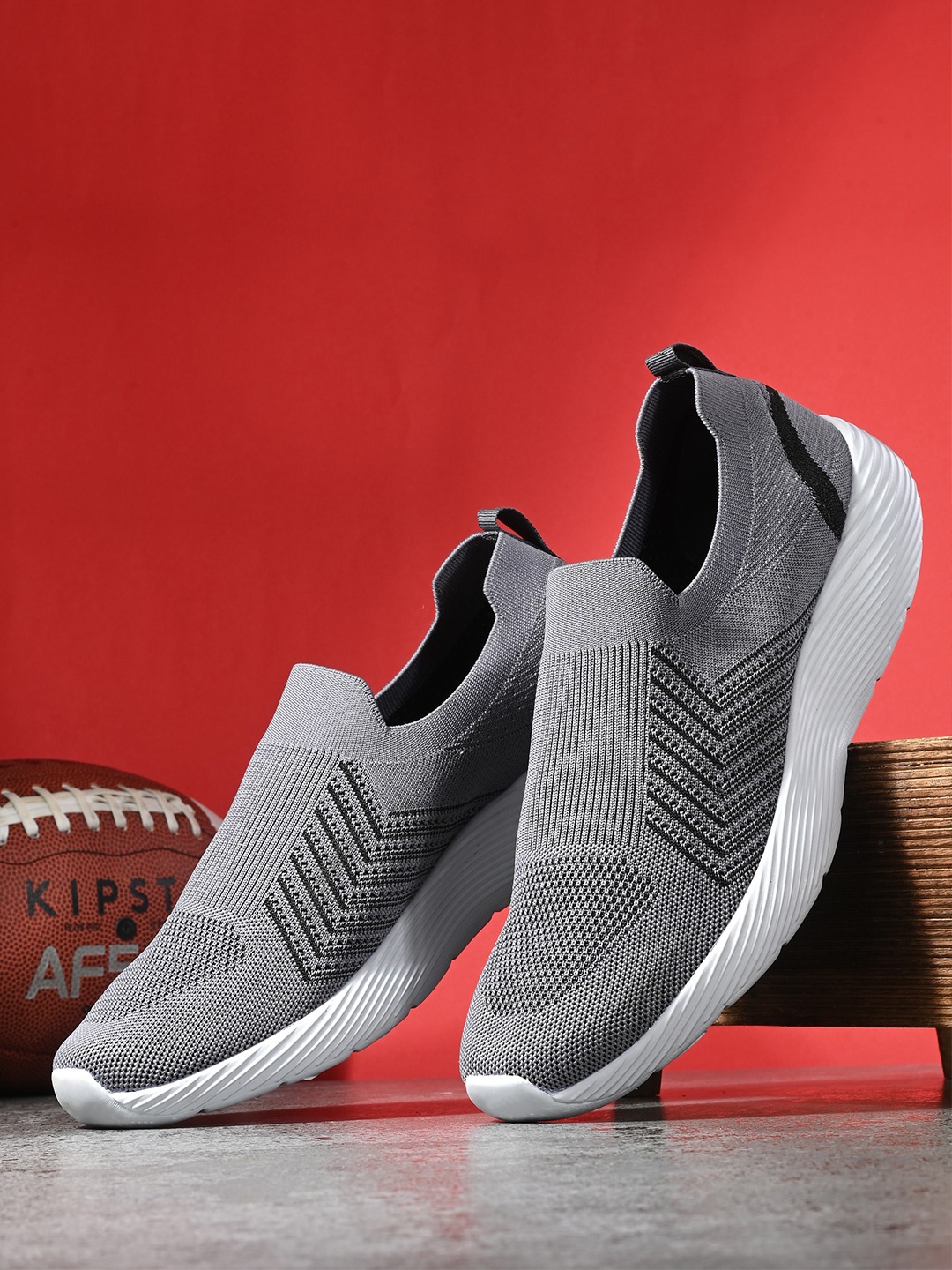 

OFF LIMITS Men Mesh Slip On Walking Shoes, Grey