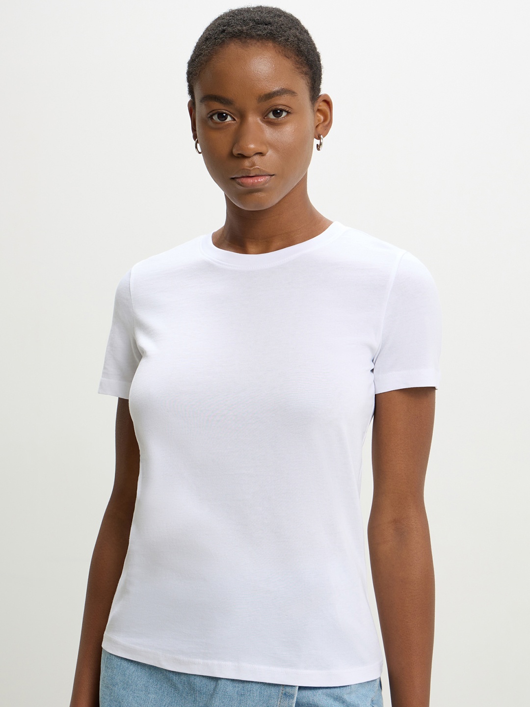 

CALLIOPE Pure Cotton Crew Neck T-shirt, White