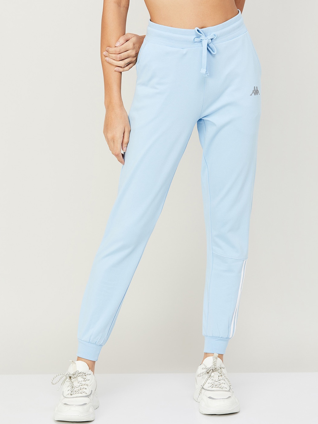 

Kappa Women Mid-Rise Sports Joggers, Blue