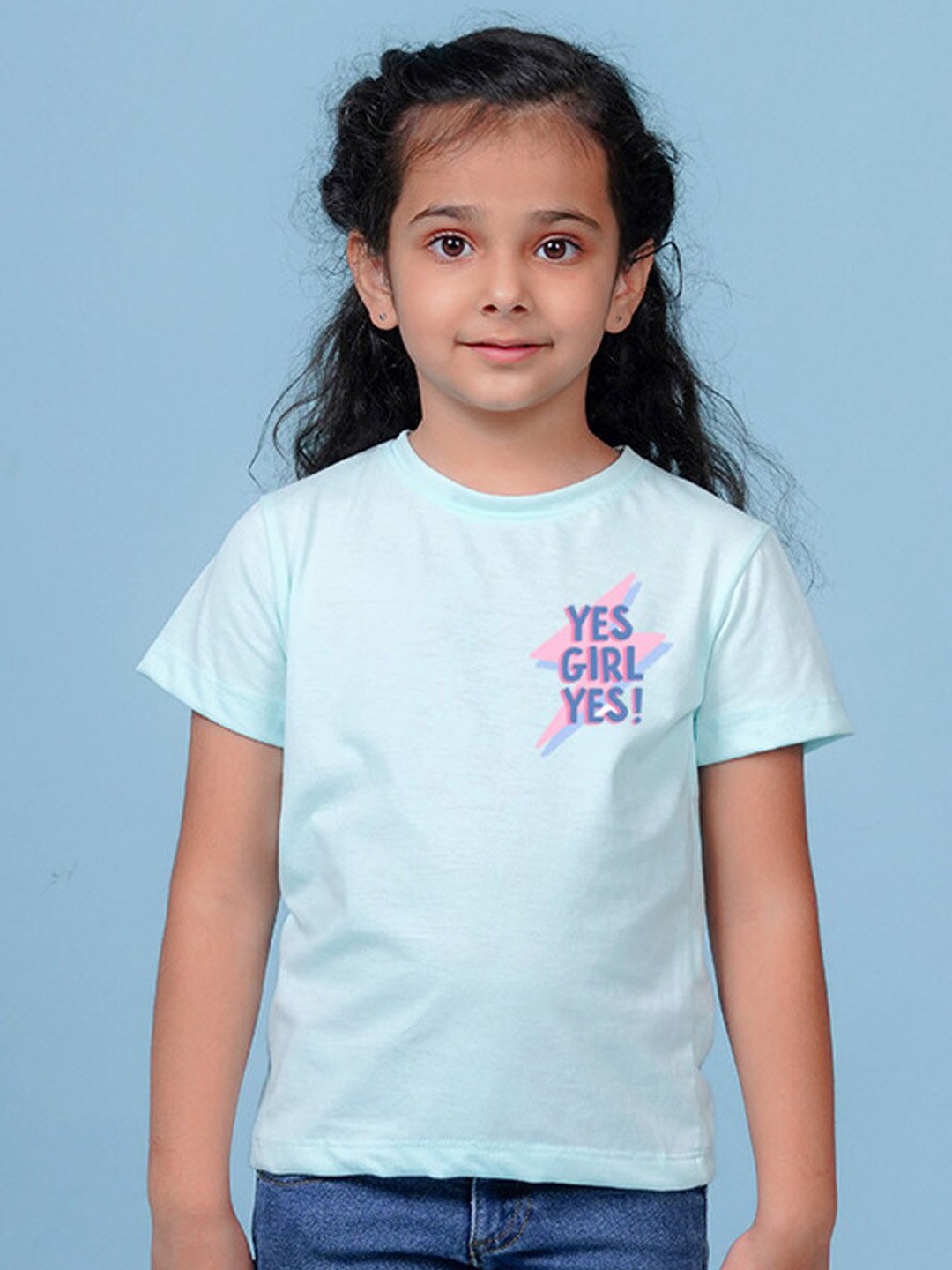 

NUSYL Girls Cotton T-shirt, Blue