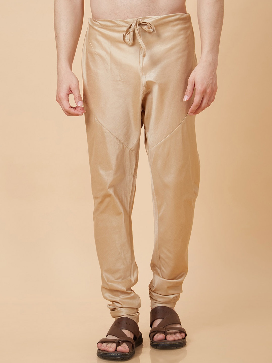 

Globus Men Beige Straight Fit Pure Cotton Churidar