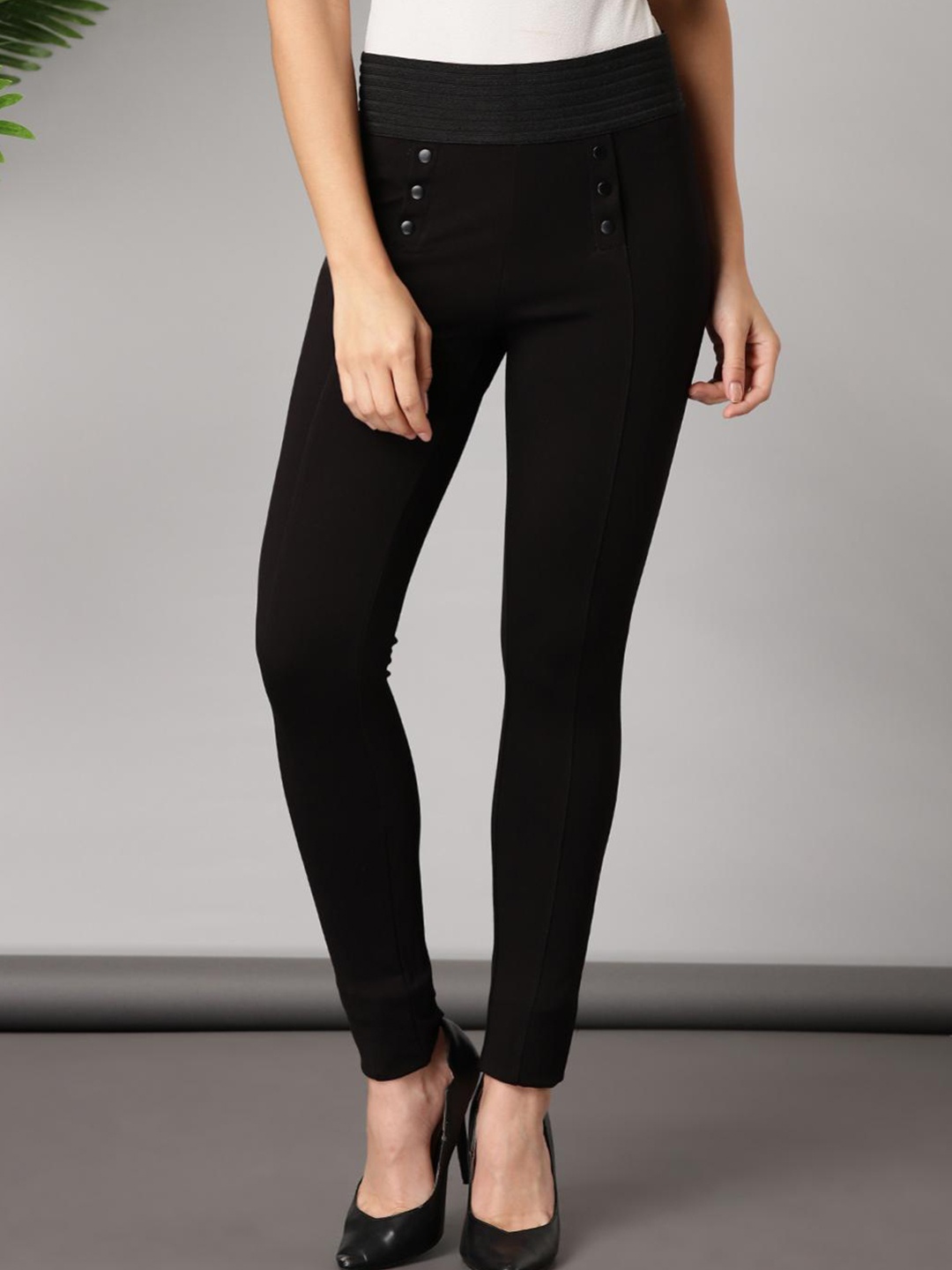 

Lakshita Women Skinny Fit Jeggings, Black