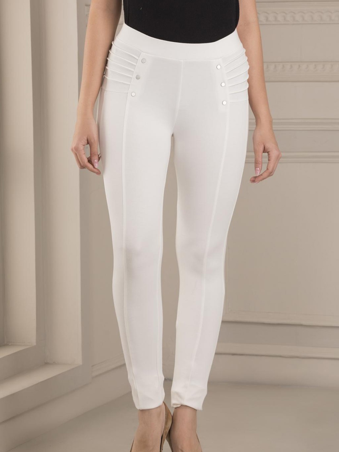 

Lakshita Women Skinny Fit Jeggings, White