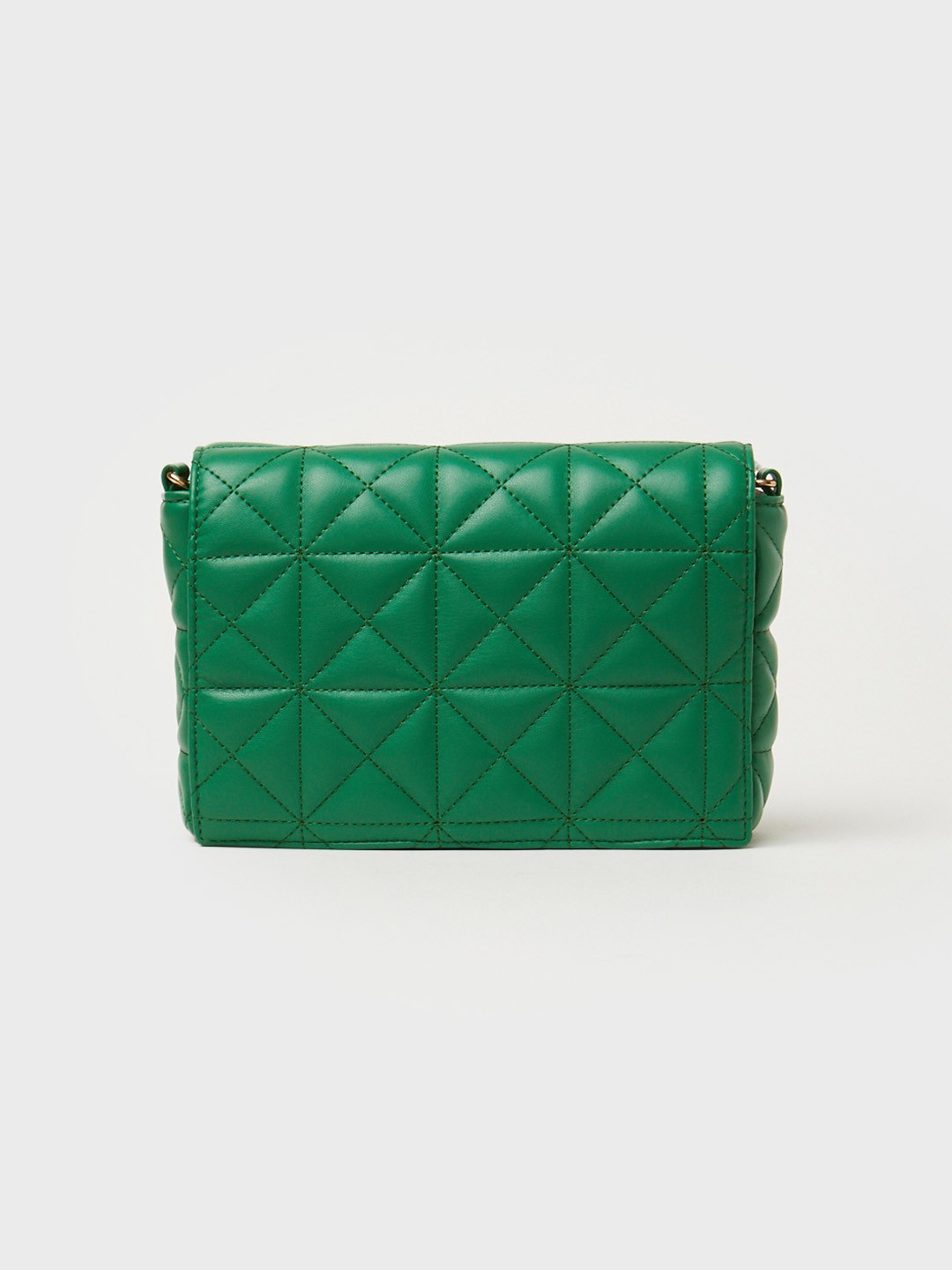

CALLIOPE Women Textured Structured Shoulder Bag with Quilted Detail, Green