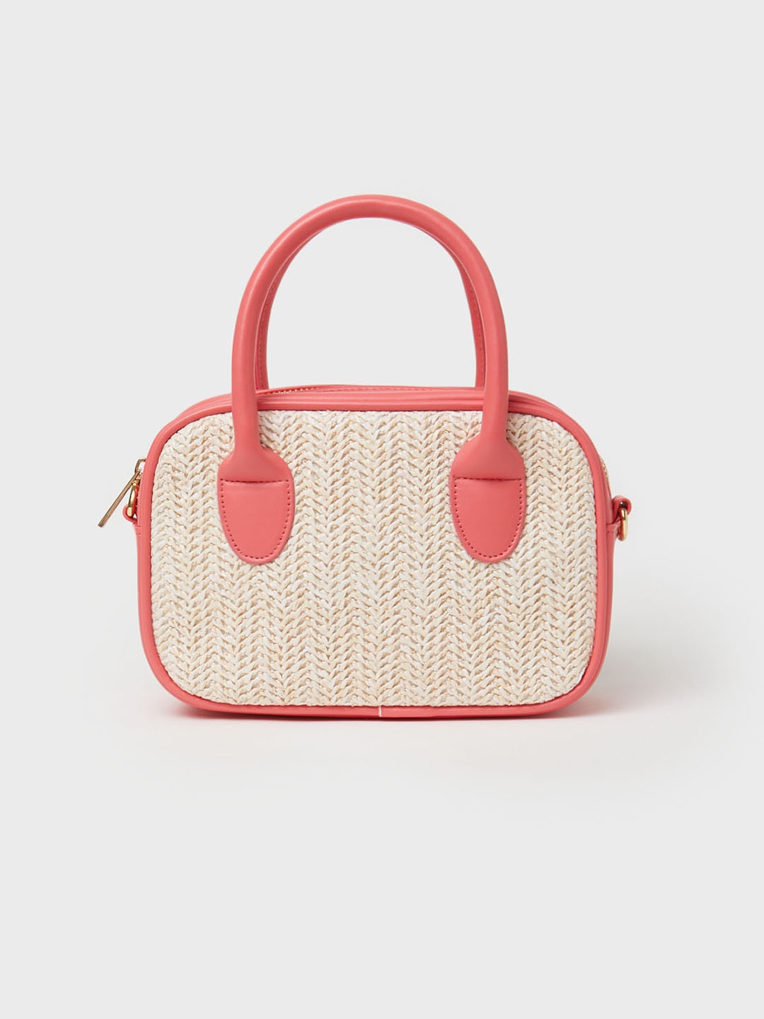 

CALLIOPE Textured Structured Handheld Bag, Pink