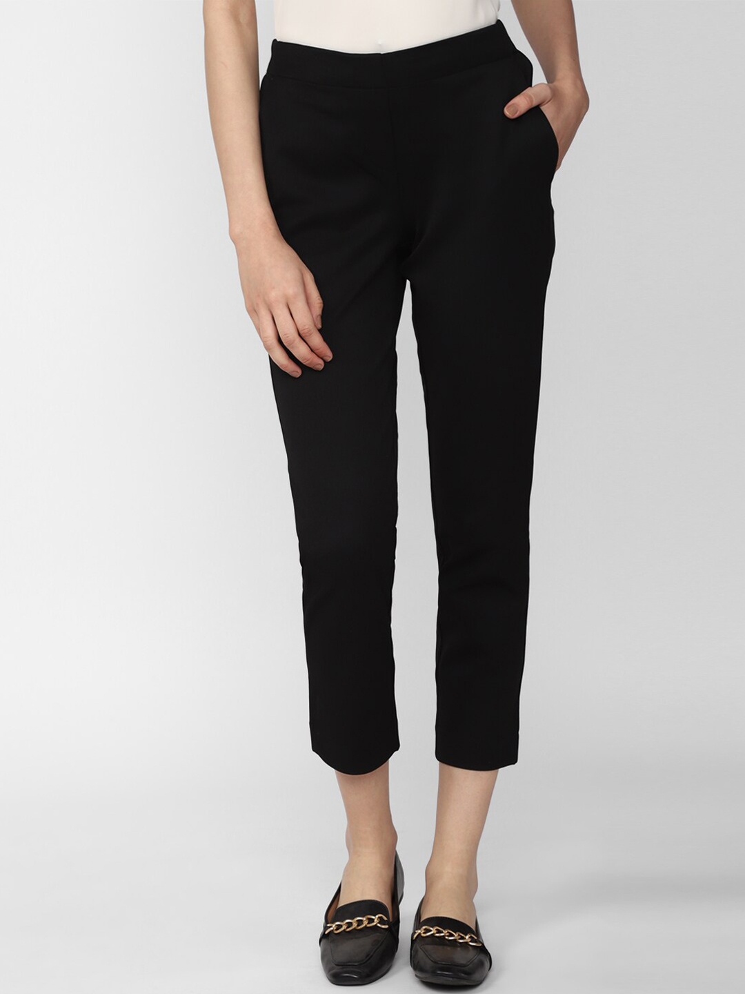 

Van Heusen Woman Women Mid-Rise Trousers, Black