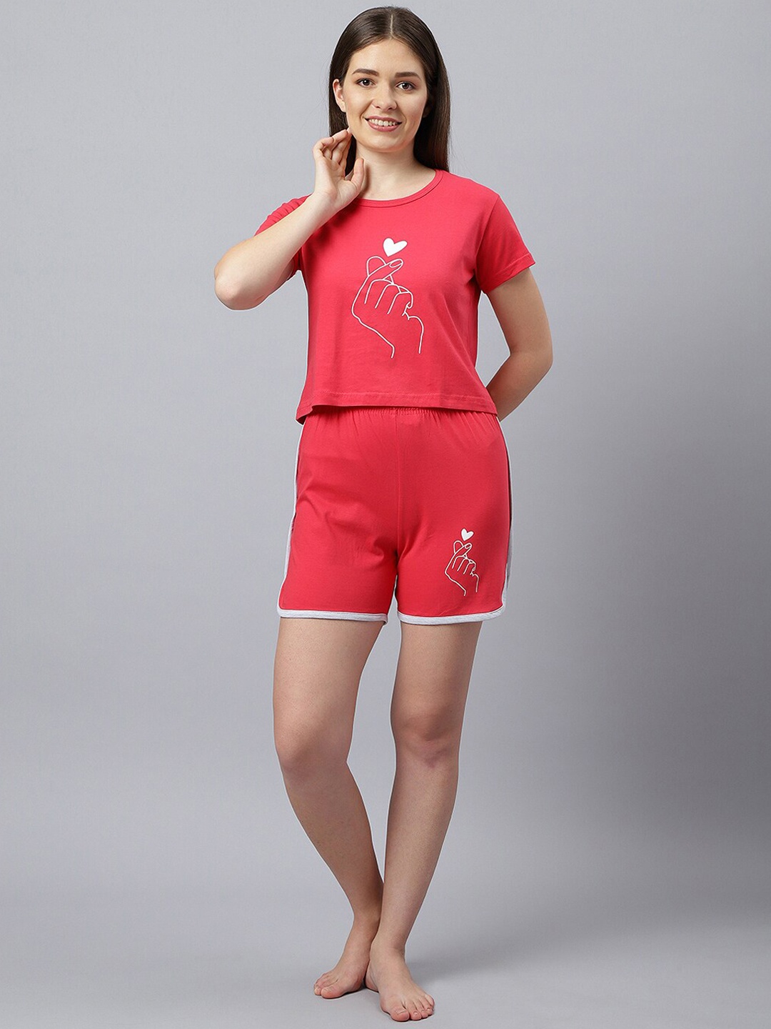 

Bailey sells Printed Cotton T-shirt With Shorts, Red