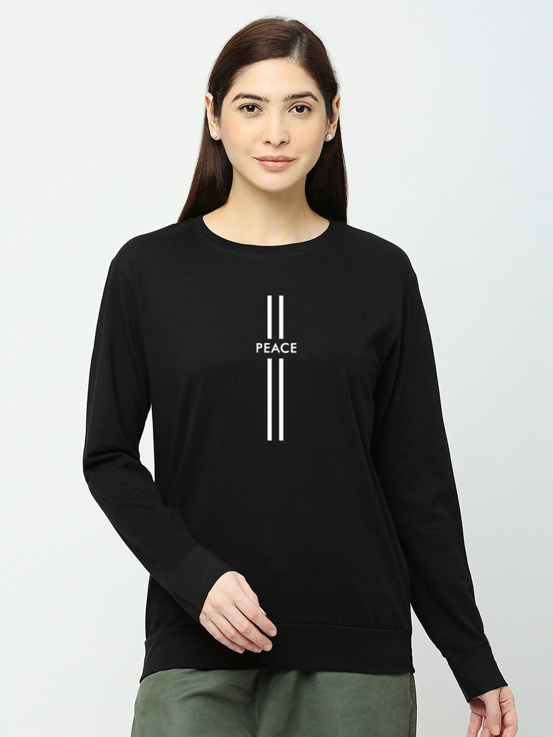

STATUS MANTRA Typography Printed Pure Cotton T-shirt, Black