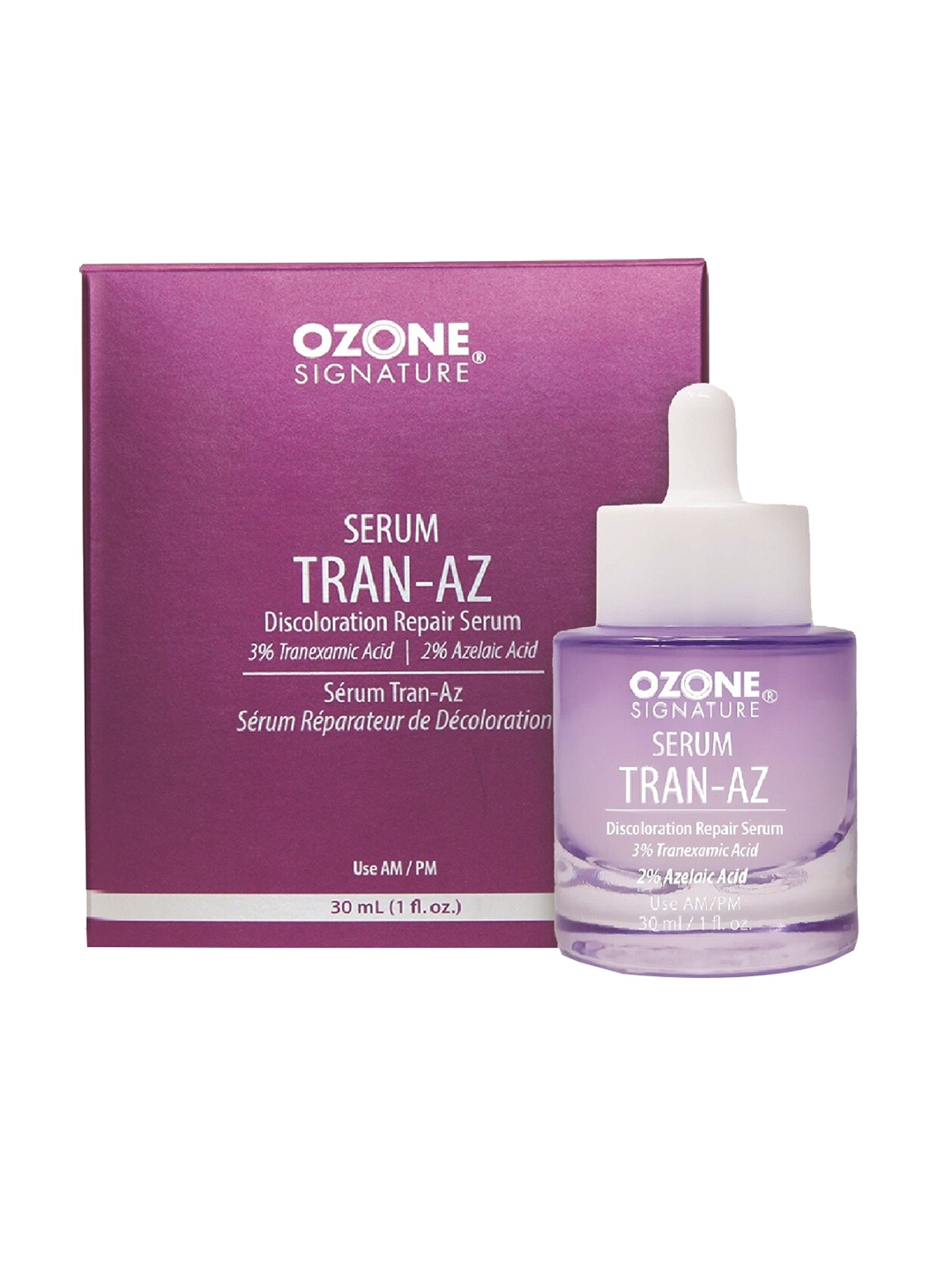 

OZONE SIGNATURE Tran-AZ Discoloration Repair Face Serum with Tranexamic Acid - 30ml, Purple
