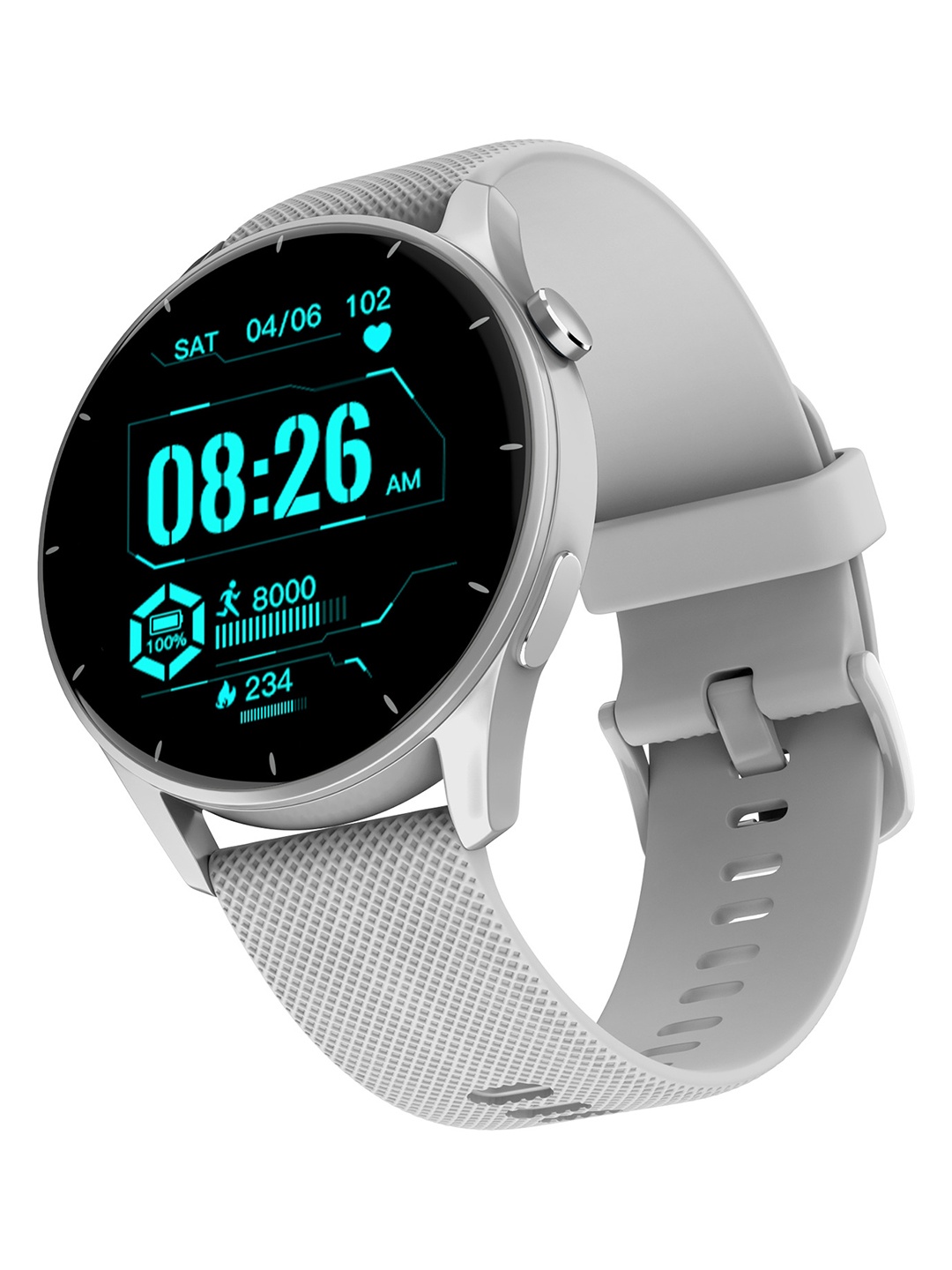 

NOISE Crew With BT Calling & Metallic Finish IP68 Rating 1.38" Round Display Smartwatch, Grey