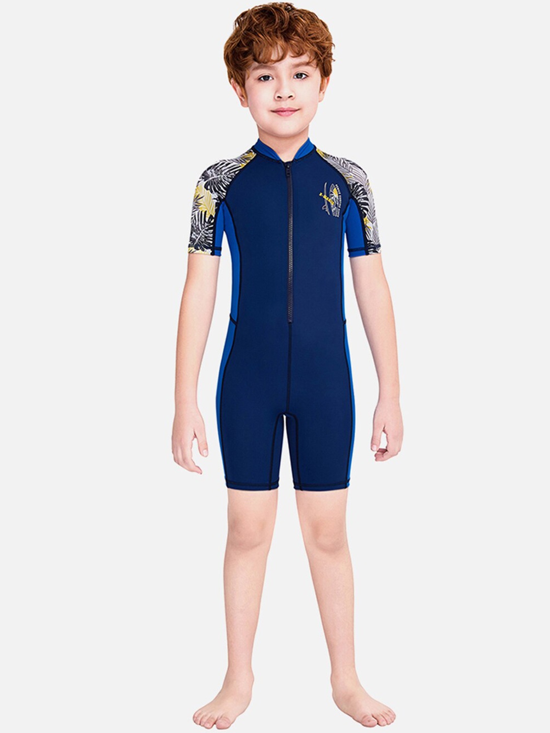 

Little Surprise Box LLP Kids Colourblocked Legsuit, Navy blue