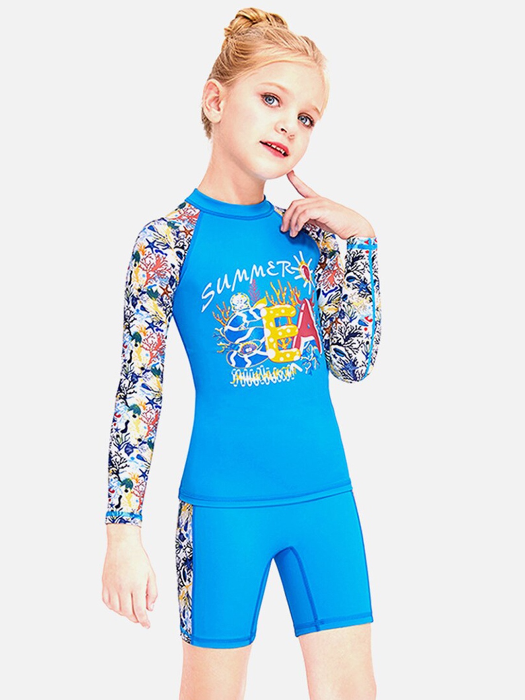 

Little Surprise Box LLP Kids Abstract Printed Legsuit, Blue