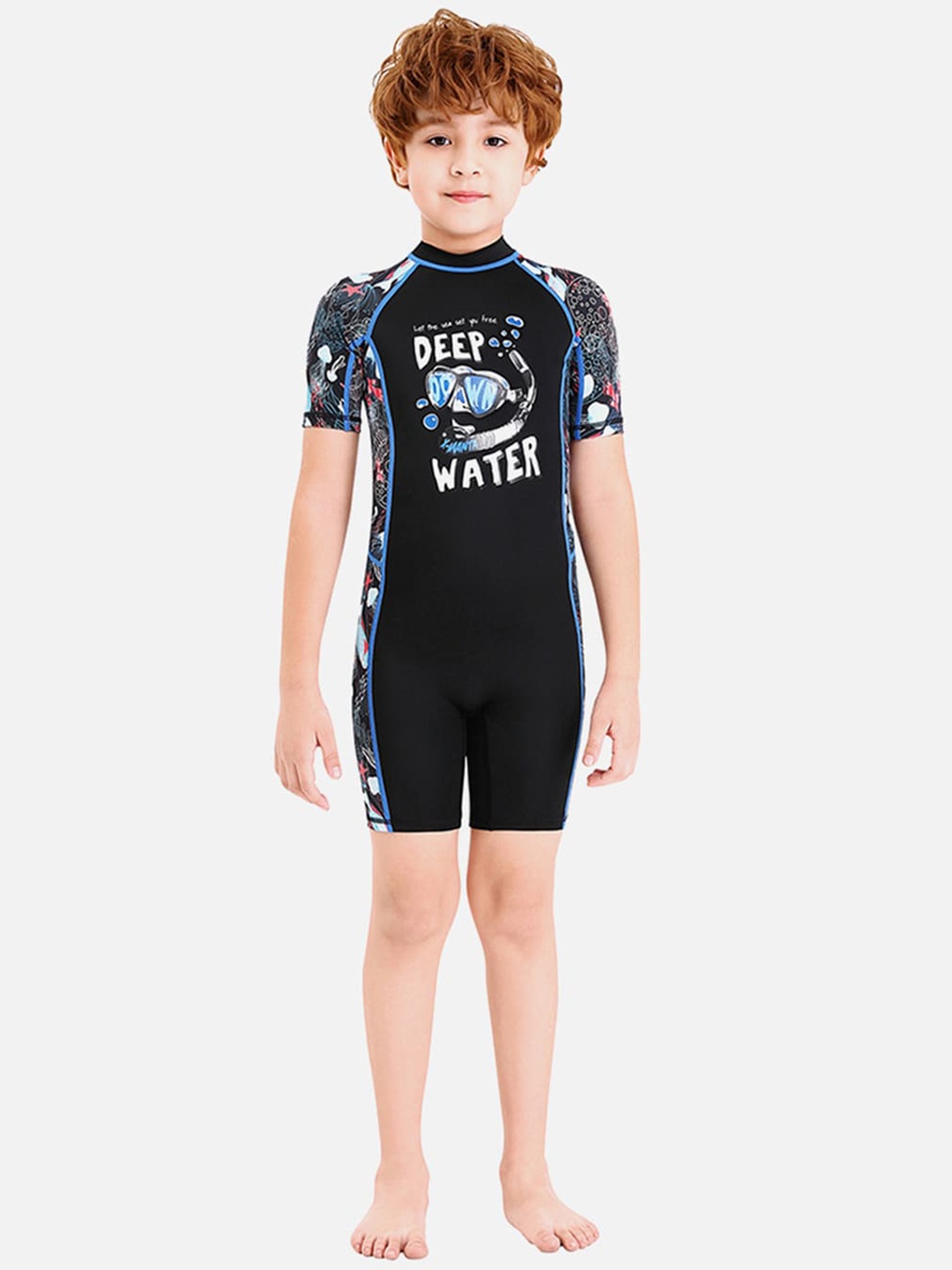

Little Surprise Box LLP Kids Typography Printed Legsuit, Black