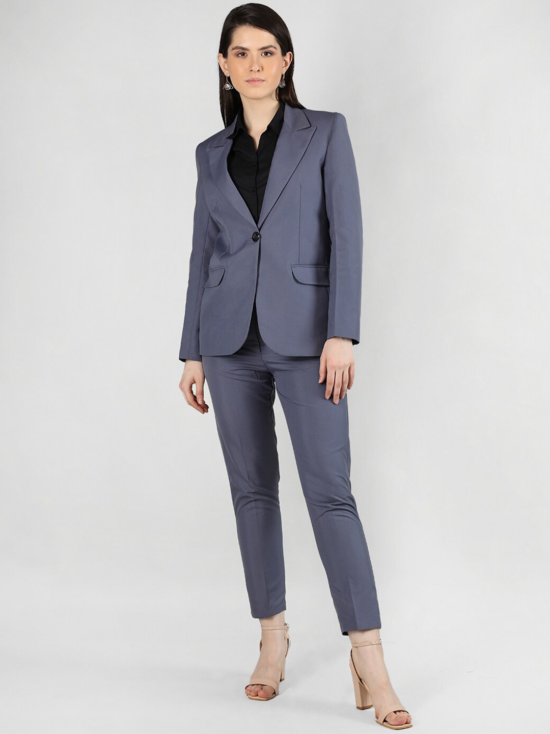 

Dlanxa Single-Breasted Two-Piece Formal Suit, Blue