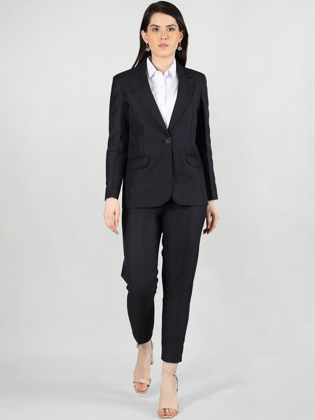 

Dlanxa Single-Breasted Two-Piece Formal Suit, Navy blue