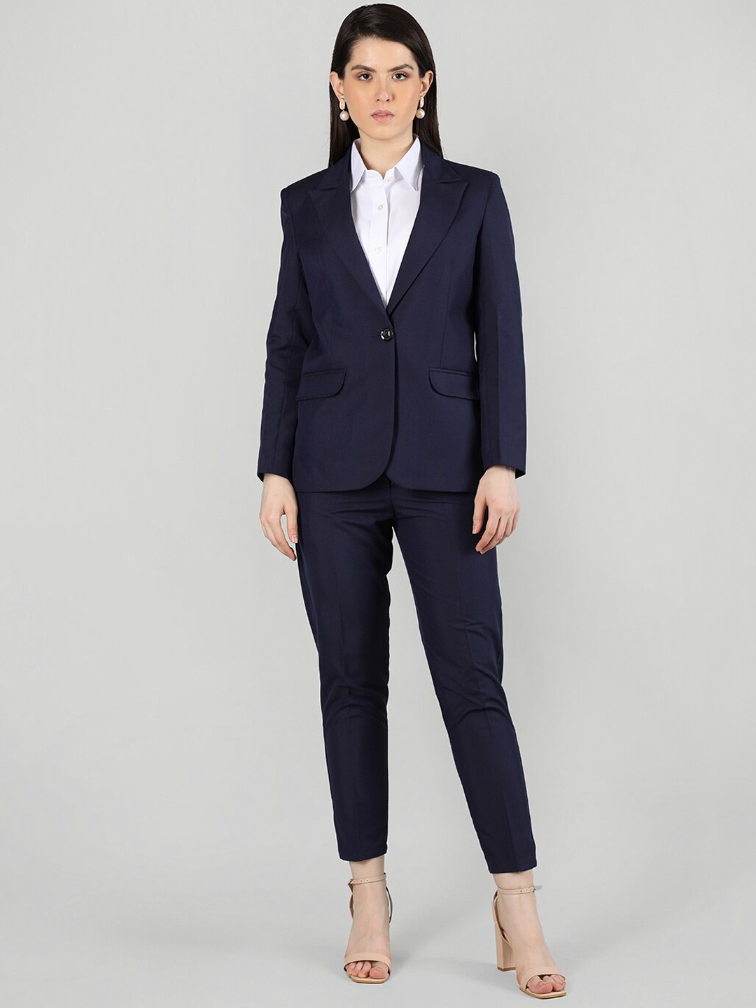 

Dlanxa Single-Breasted Two-Piece Formal Suit, Navy blue