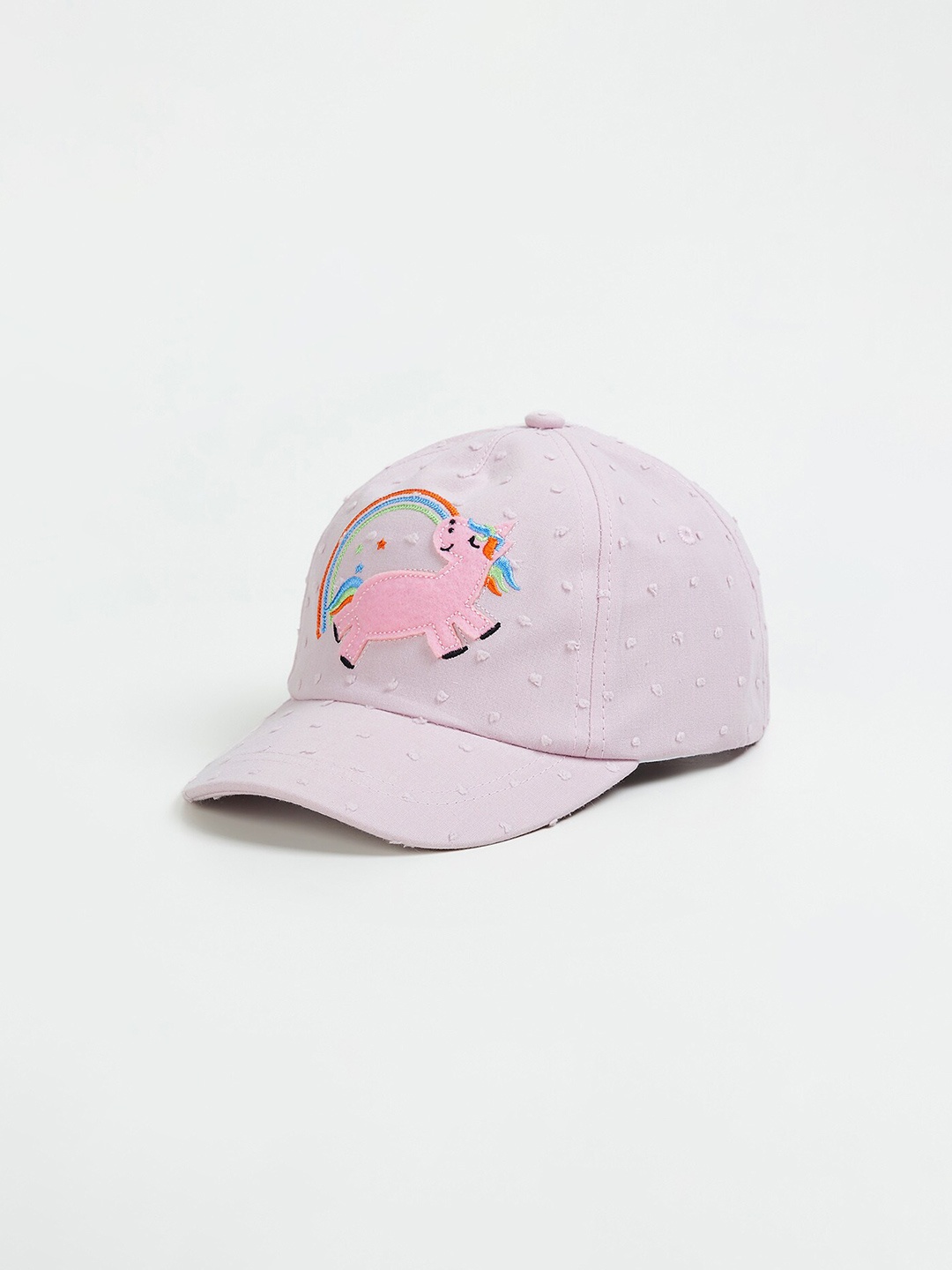 

max Girls Embroidered Cotton Baseball Cap, Lavender