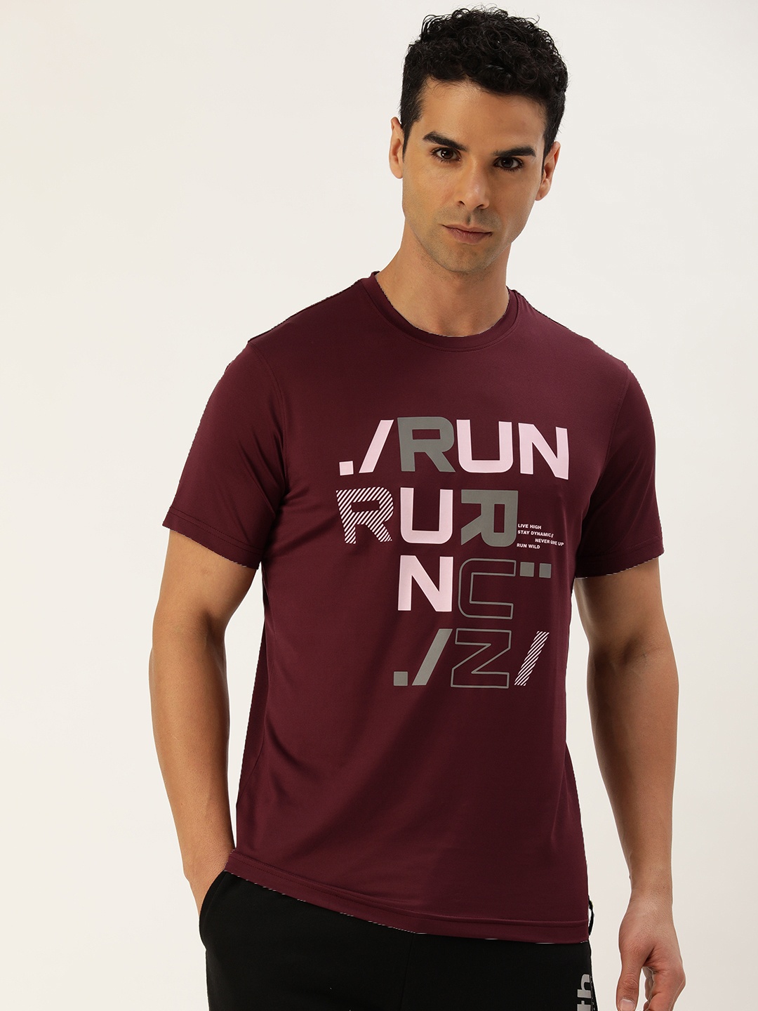 

Parx Typography Printed T-shirt, Burgundy