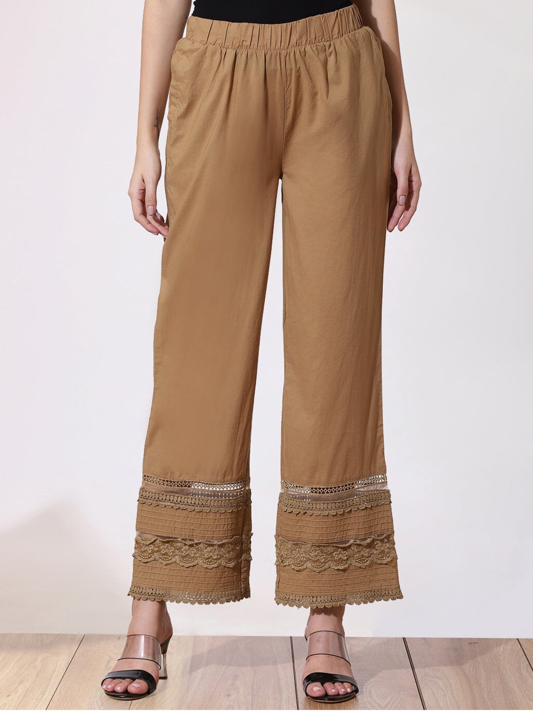 

Lakshita Women Cotton Ethnic Palazzos, Beige
