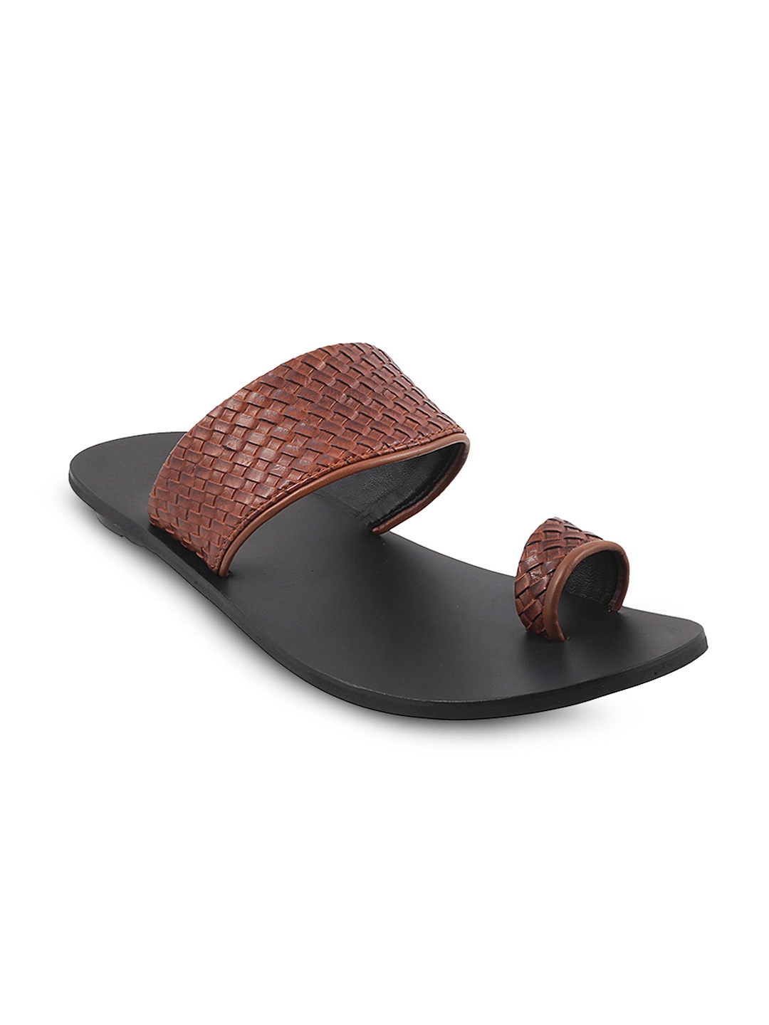 

Mochi Men Brown Comfort Leather Sandals