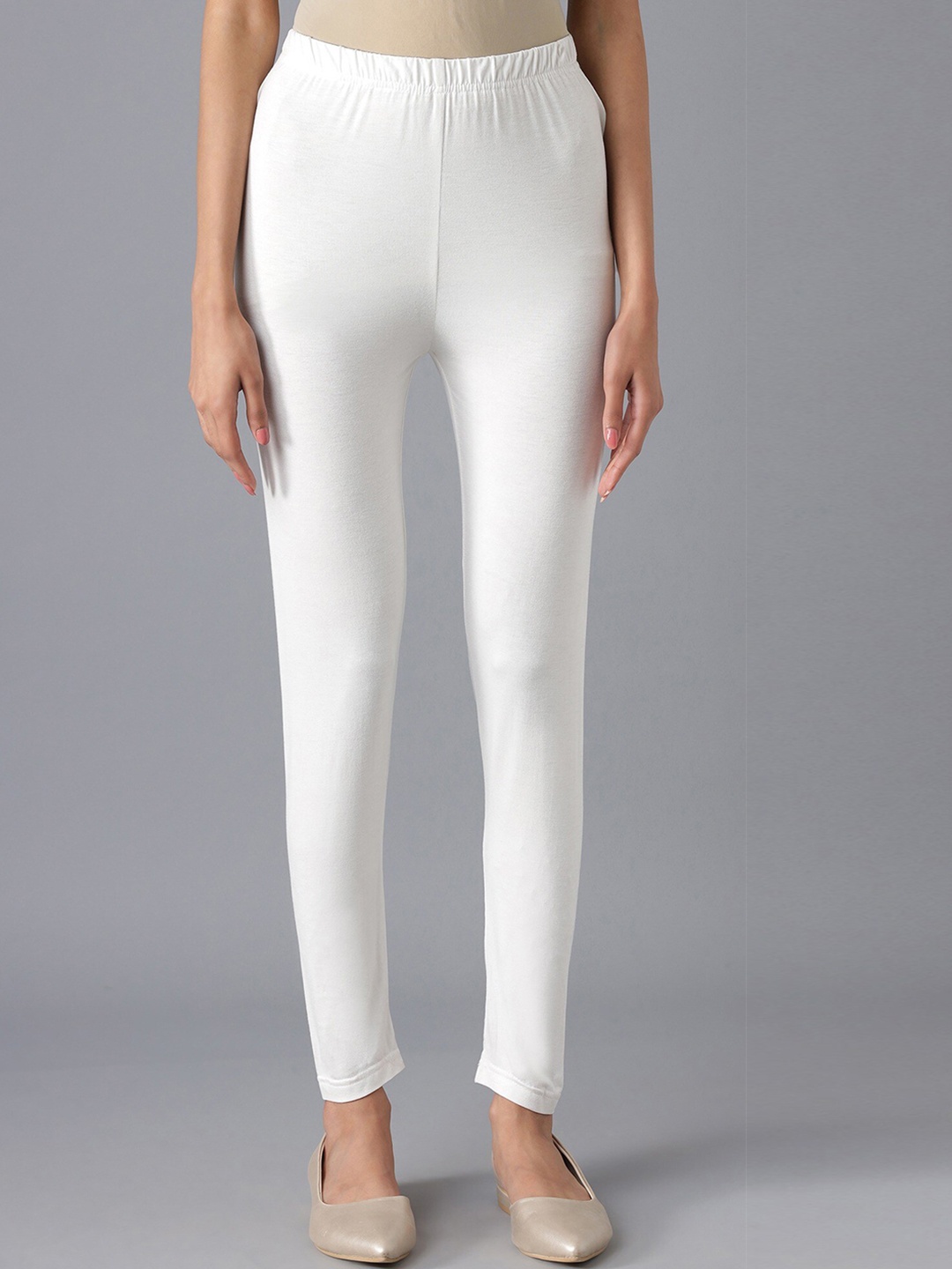 

AURELIA Women Ankle Length Leggings, White