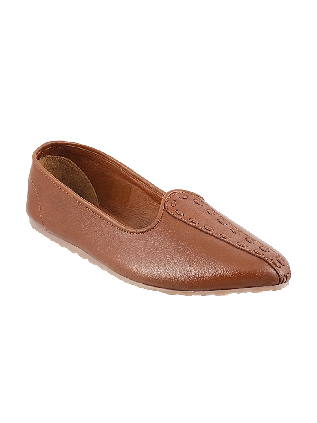 

Mochi Men Tan Brown Leather Shoe-Style Sandals