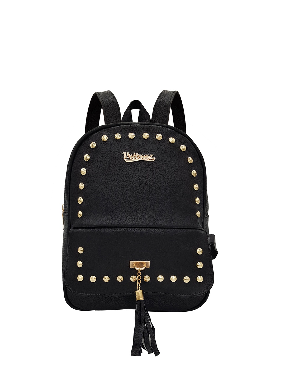 

JENNA Women Textured Embellished Small Backpack, Black