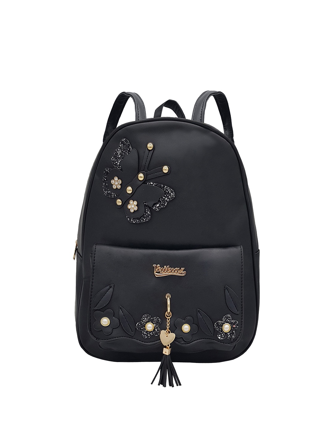 

JENNA Women Small Butterfly Applique Backpack, Black