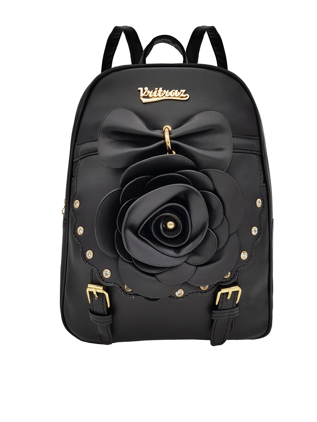 

JENNA Women Small Applique Backpack, Black