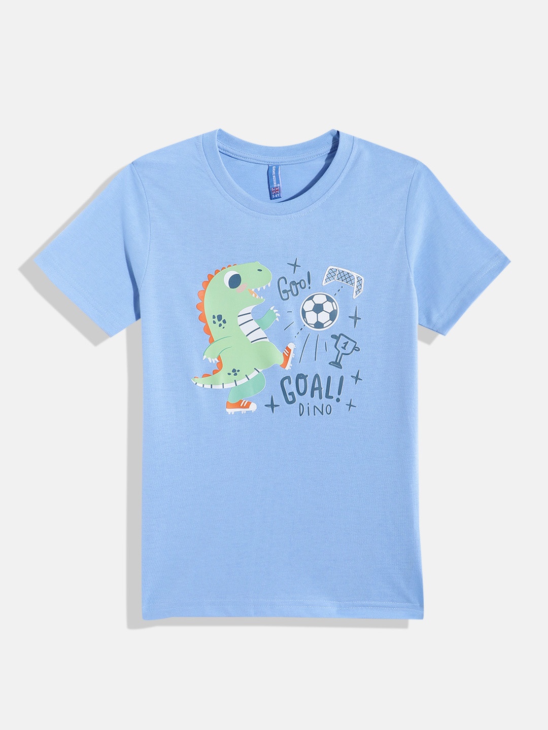 

GAME BEGINS by Eteenz Boys Printed Premium Cotton T-shirt, Blue