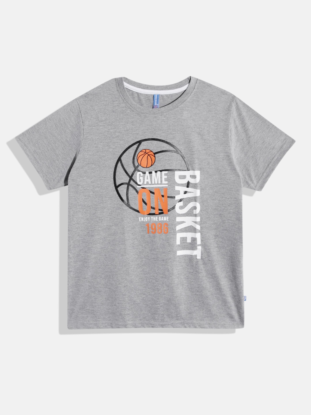 

Eteenz Boys Premium Cotton Graphic Printed T-shirt, Grey