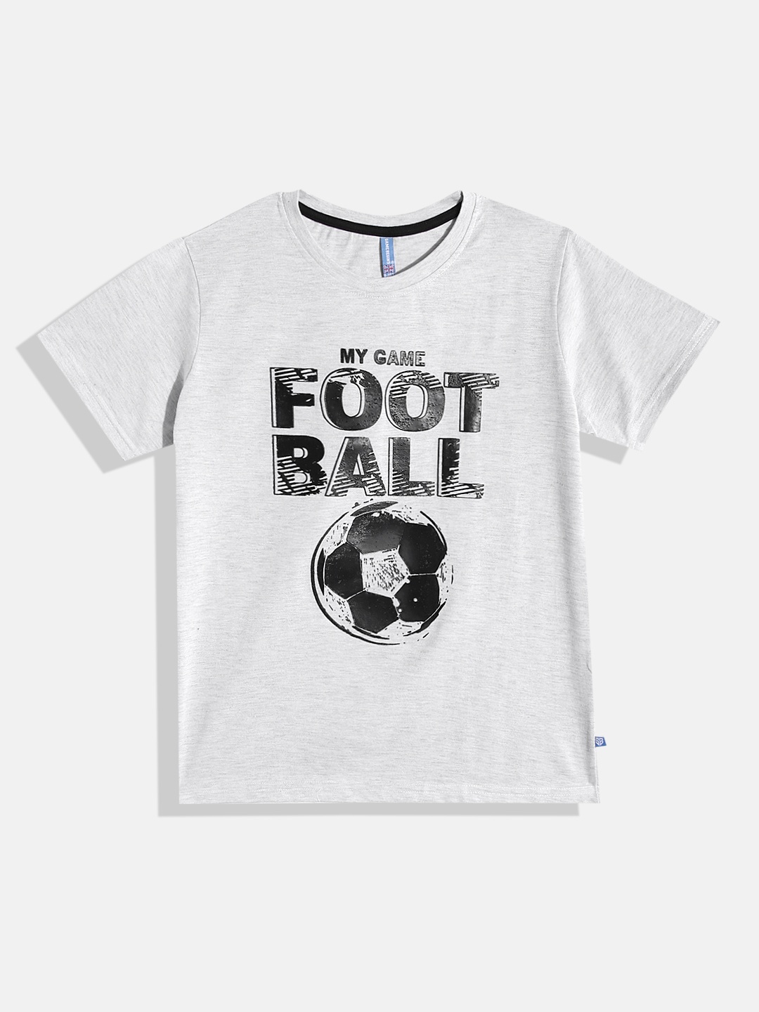 

Eteenz Boys Premium Cotton Typography Printed T-shirt, Grey