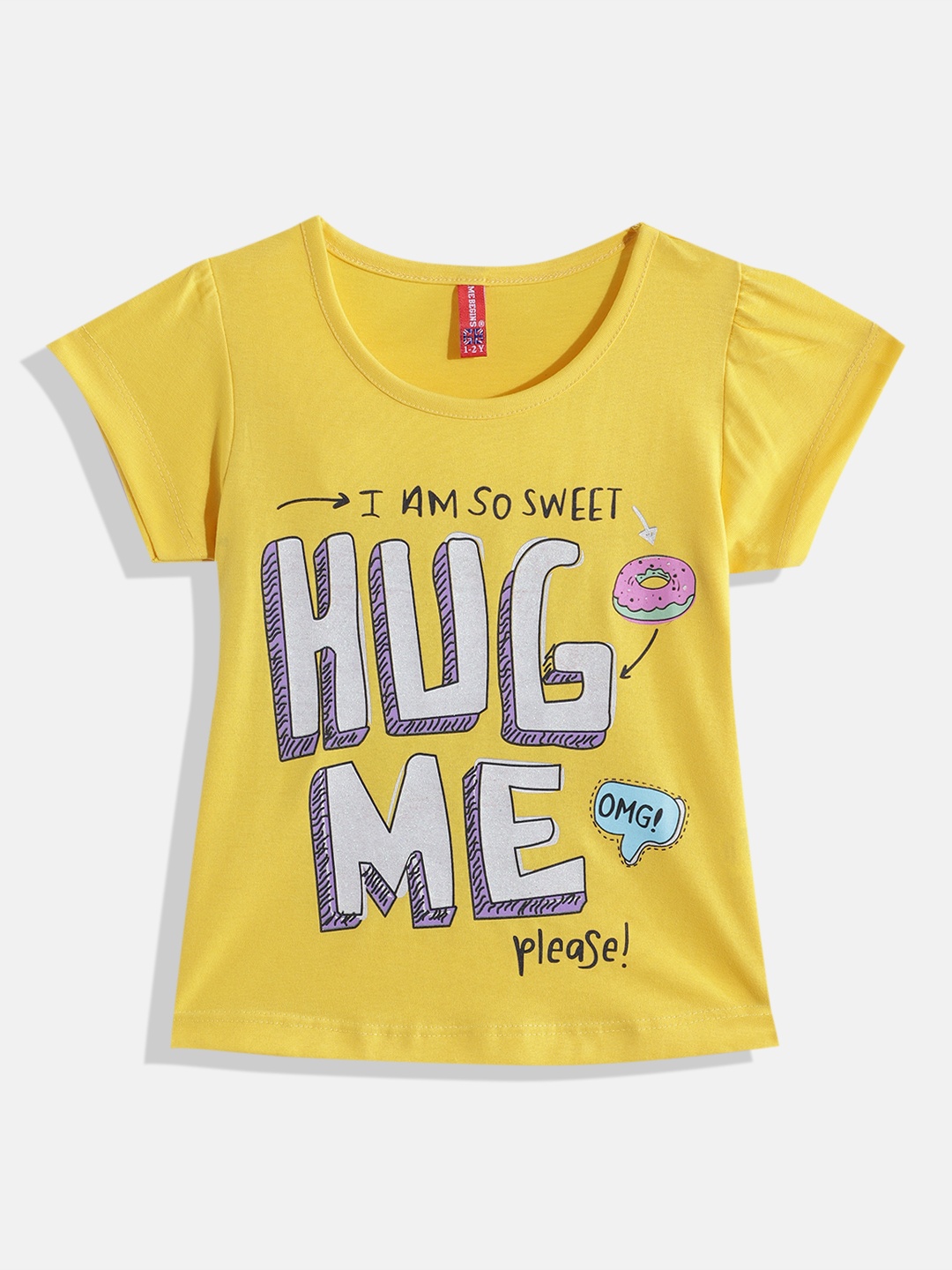 

GAME BEGINS By Eteenz Girls Premium Cotton Typography Printed T-shirt, Yellow