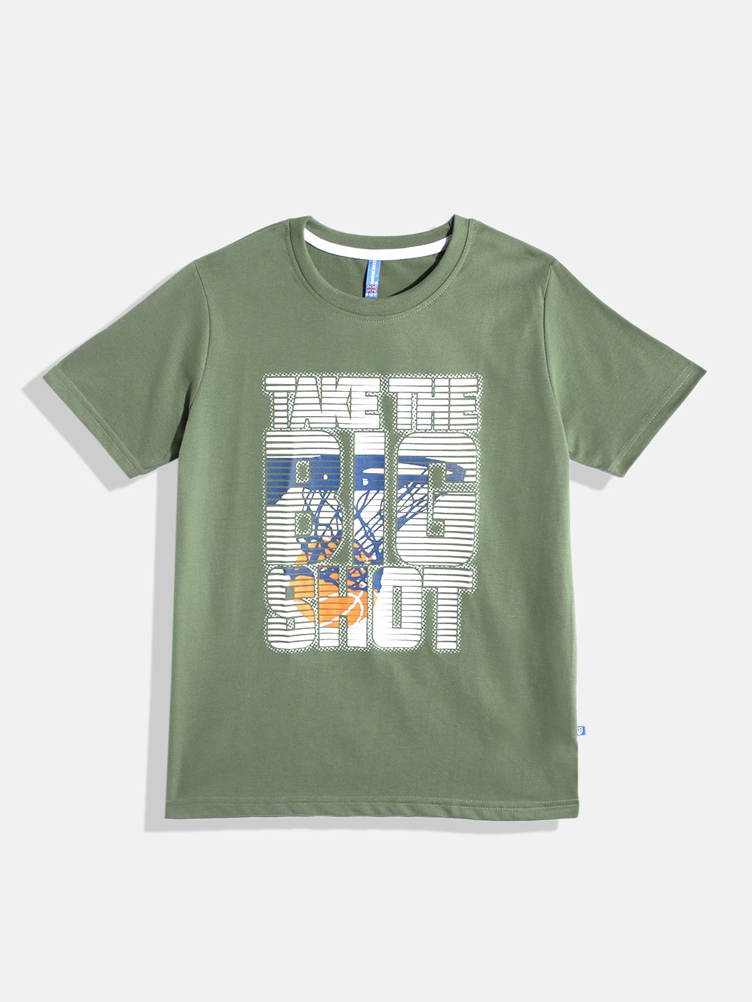 

Eteenz Boys Premium Cotton Typography Printed T-shirt, Green