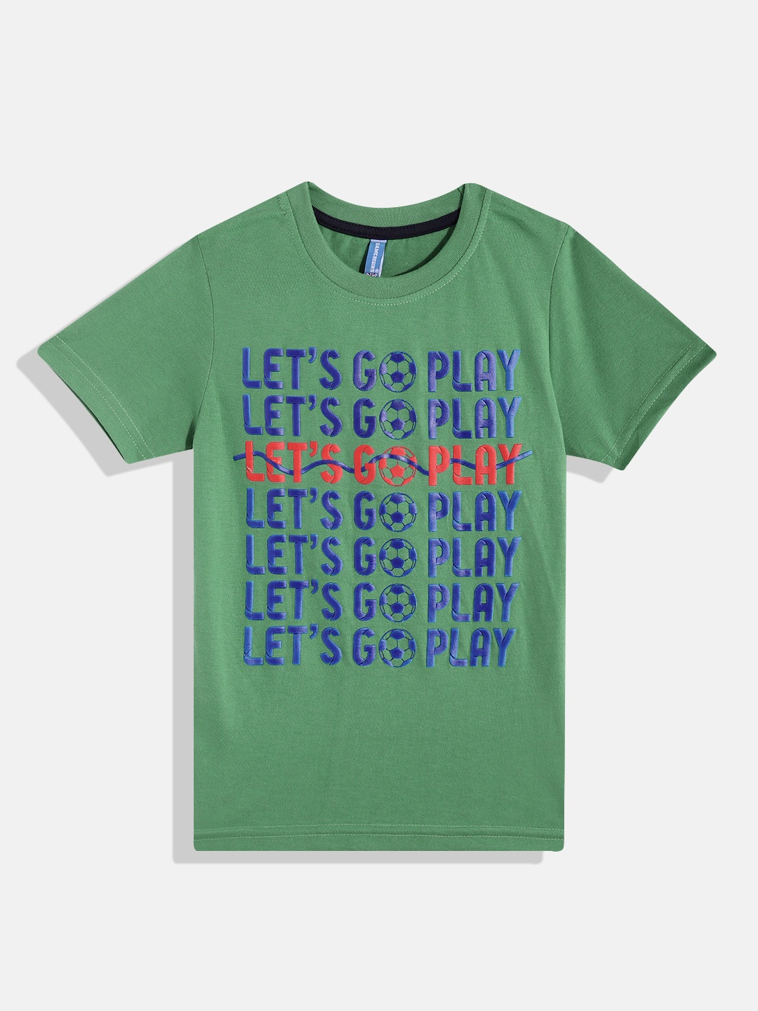 

GAME BEGINS By Eteenz Boys Premium Cotton Typography Printed T-shirt, Green