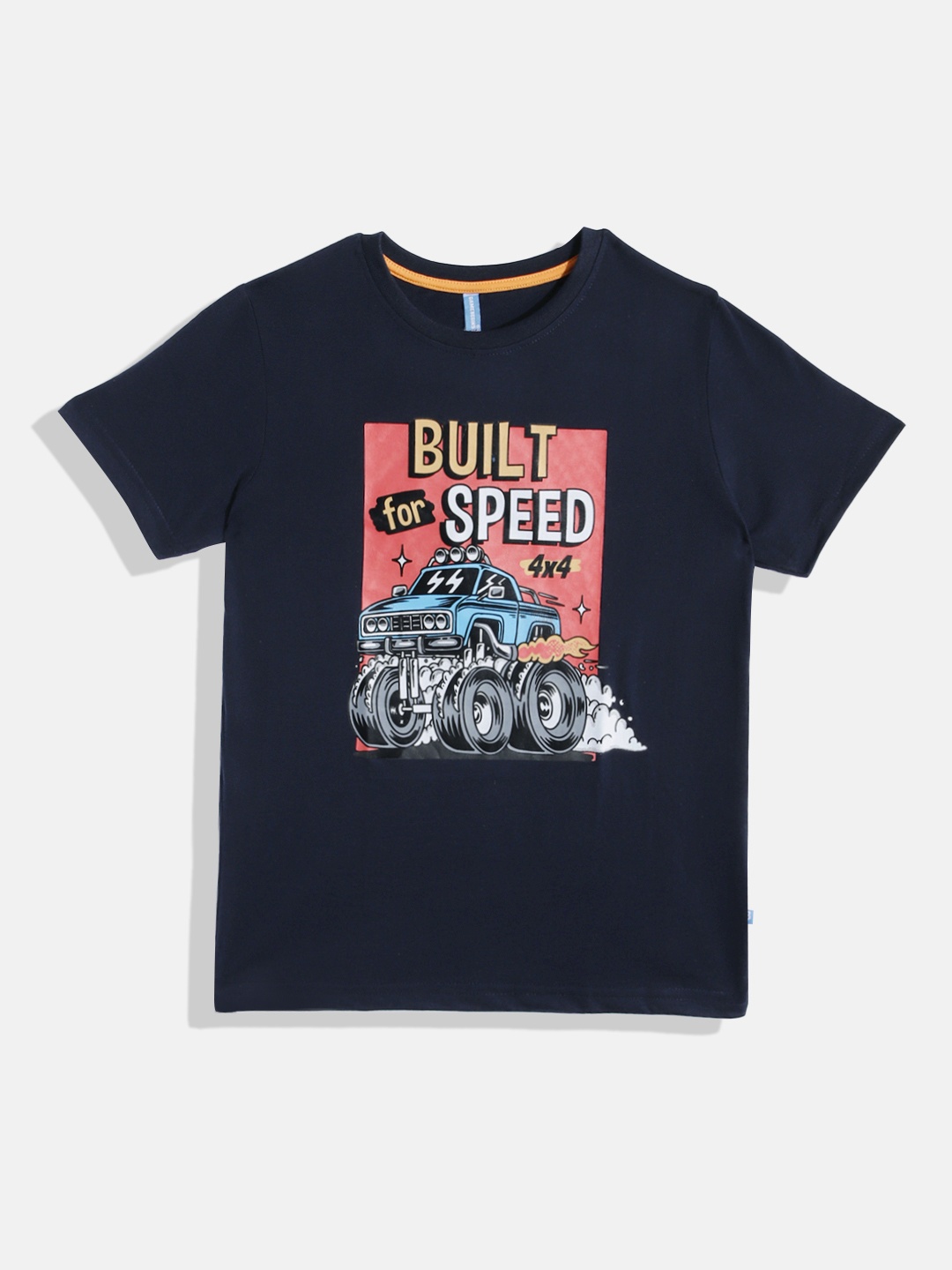 

GAME BEGINS by Eteenz Boys Printed Premium Cotton T-shirt, Navy blue