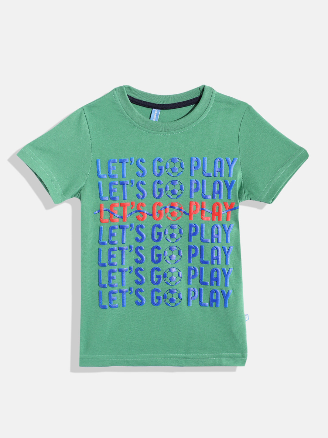 

GAME BEGINS by Eteenz Boys Premium Cotton Typography Printed T-shirt, Green