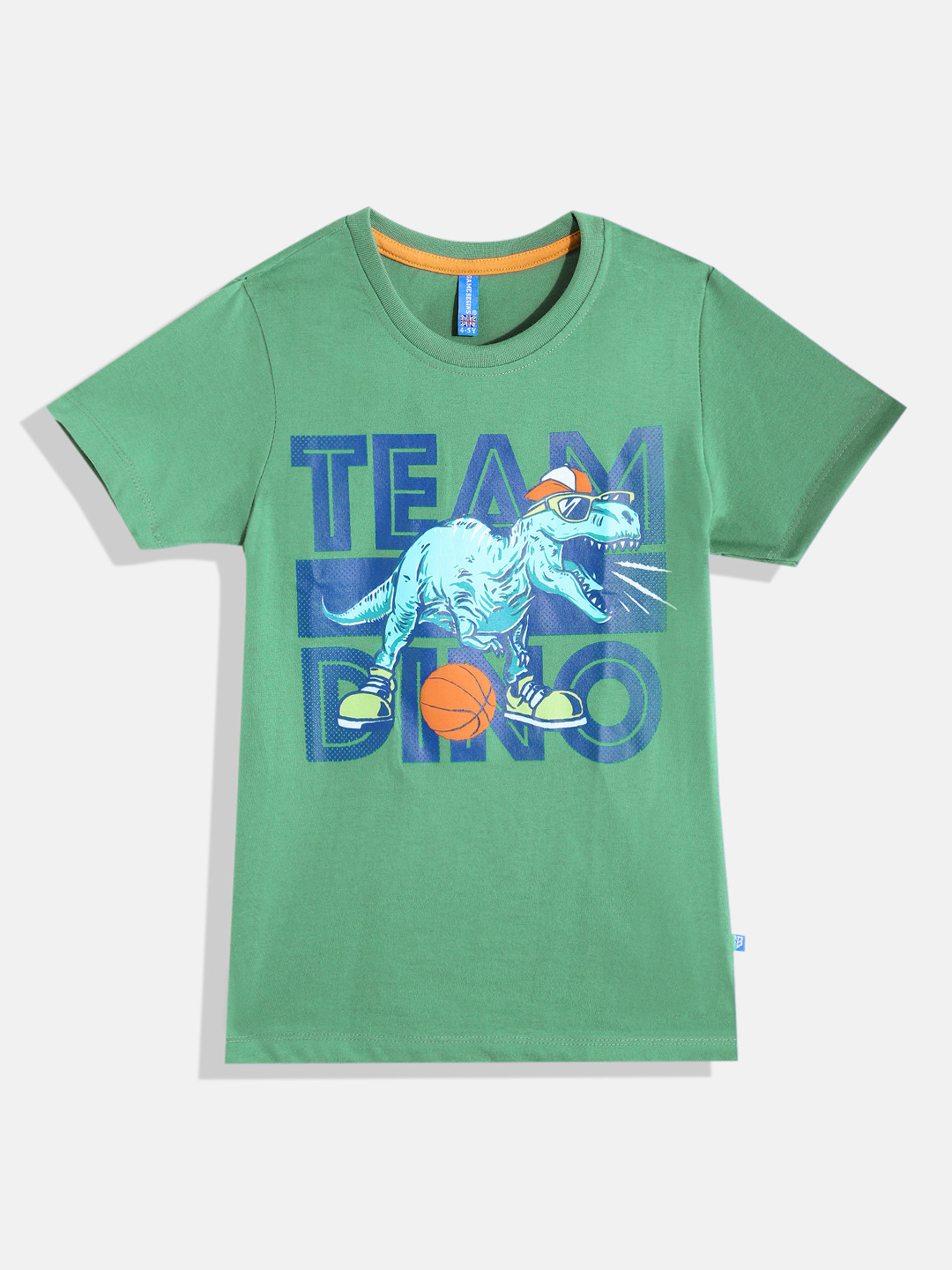 

GAME BEGINS By Eteenz Boys Typography & Graphic Printed Premium Cotton T-shirt, Green