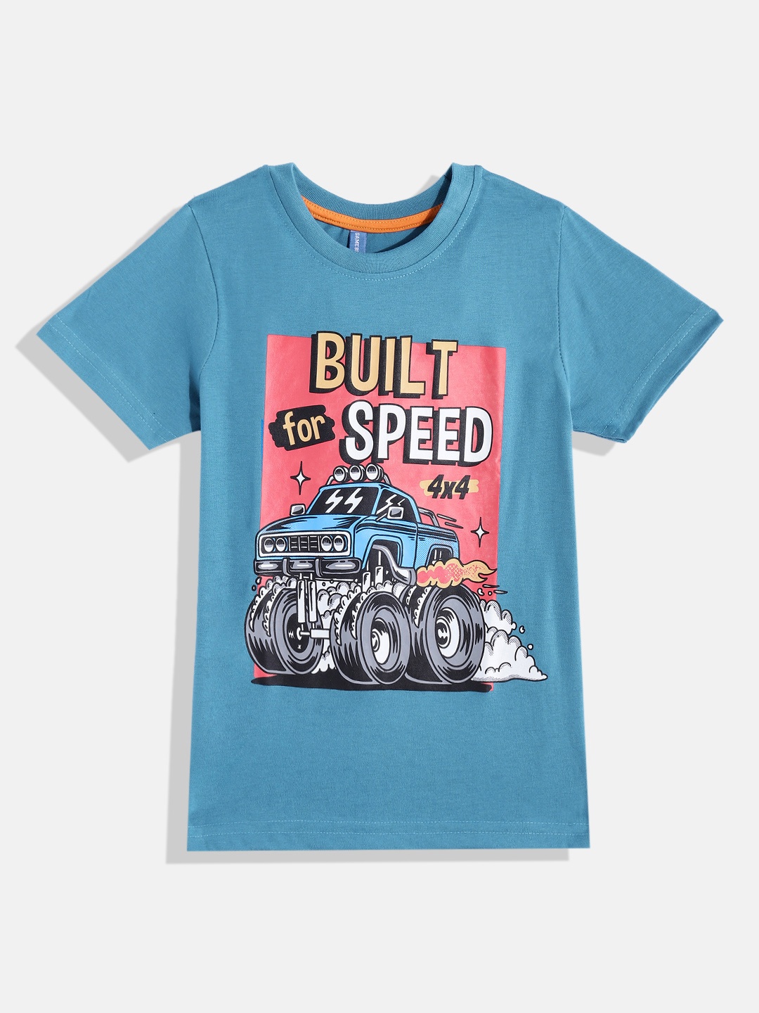 

GAME BEGINS By Eteenz Boys Graphic & Typography Printed Premium Cotton T-shirt, Teal