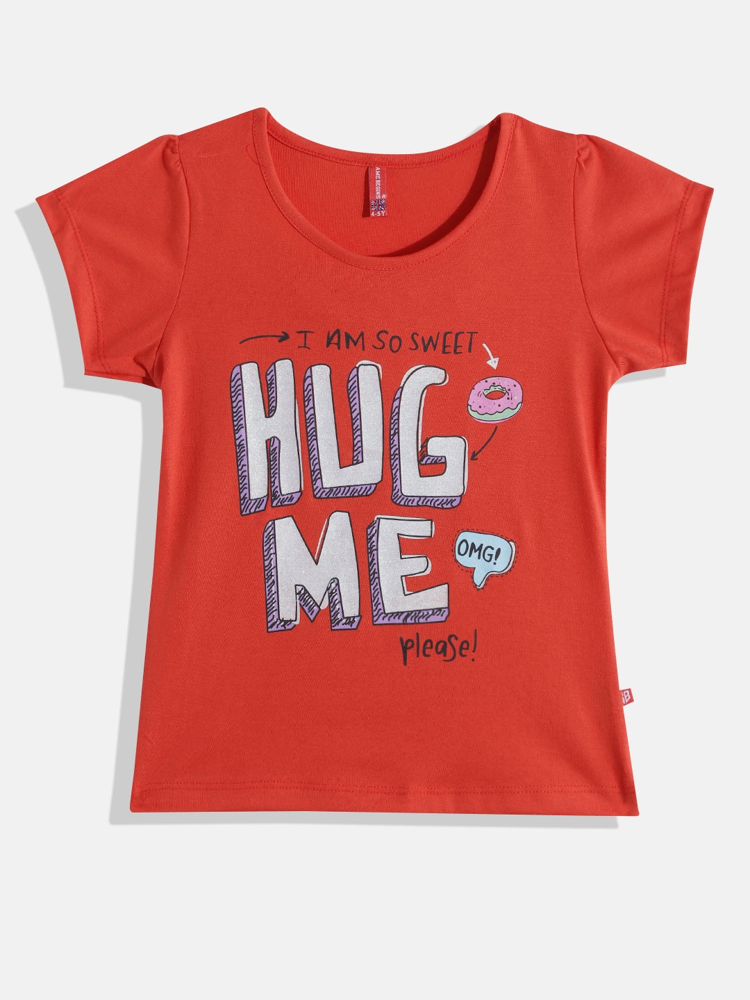 

GAME BEGINS by Eteenz Girls Premium Cotton Graphic Printed T-shirt, Coral