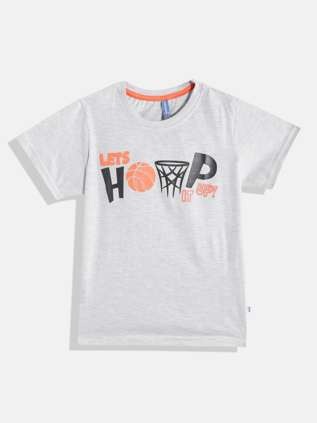 

GAME BEGINS By Eteenz Boys Typography & Conversational Printed Premium Cotton T-shirt, Grey melange
