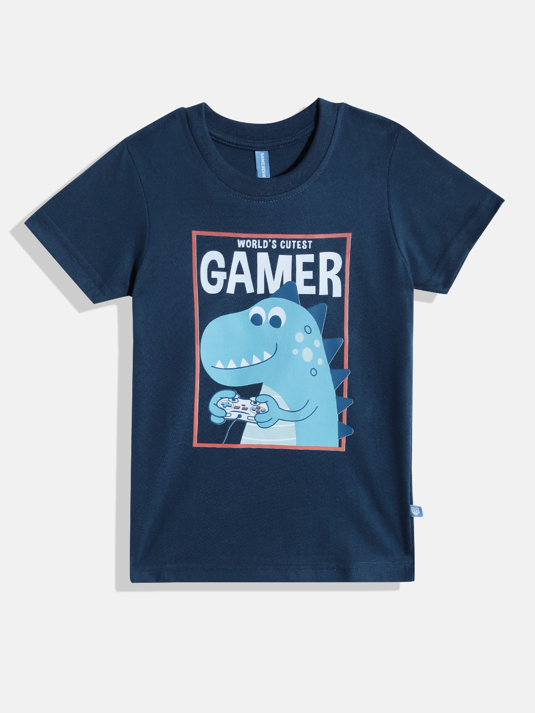 

GAME BEGINS By Eteenz Boys Graphic & Typography Printed Premium Cotton T-shirt, Blue