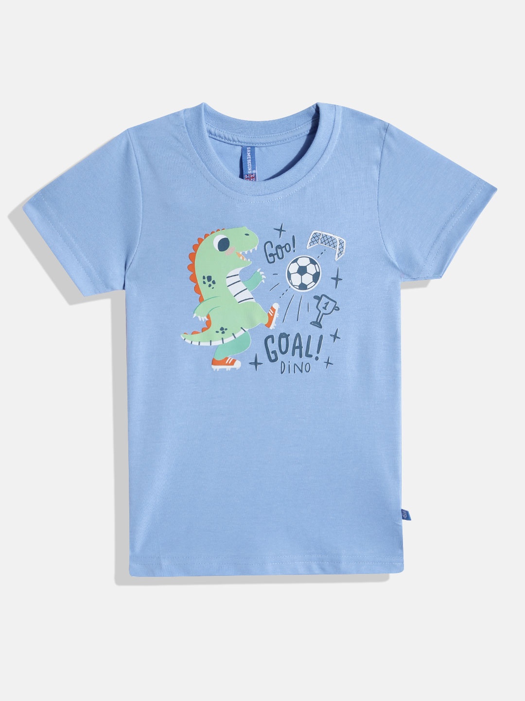 

GAME BEGINS By Eteenz Boys Graphic & Typography Printed Premium Cotton T-shirt, Blue
