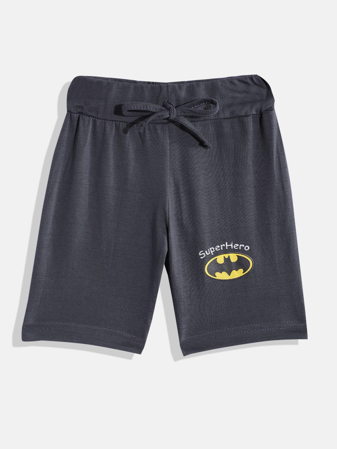 

Eteenz Boys Premium Cotton Batman Print Detail Shorts, Black