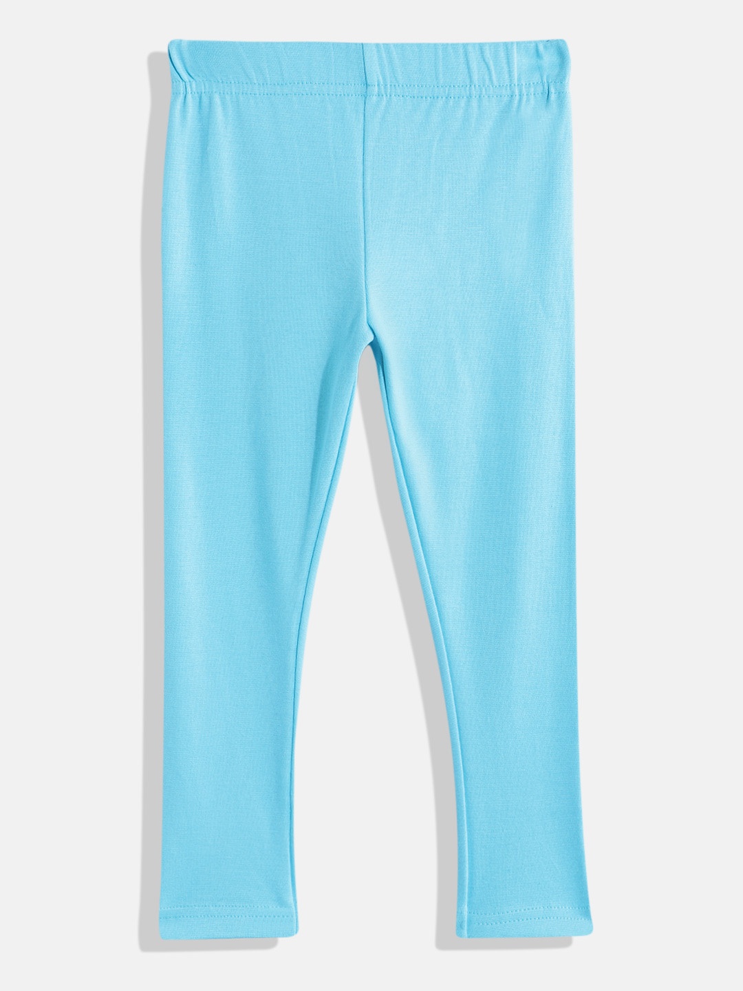 

Eteenz Girls Mid-Rise Premium Cotton Ankle Length Leggings, Turquoise blue