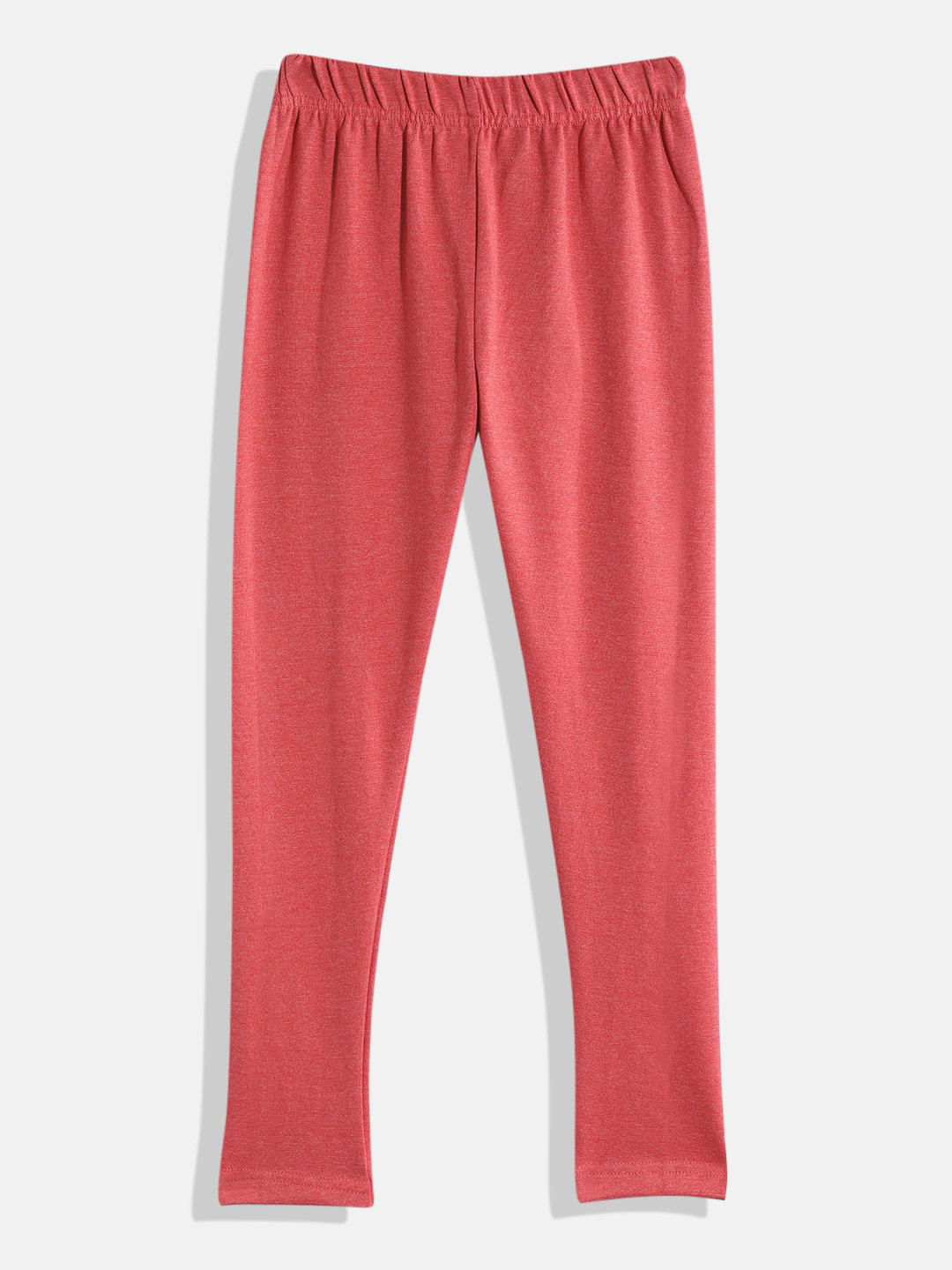 

Eteenz Girls Mid-Rise Premium Cotton Ankle Length Leggings, Red