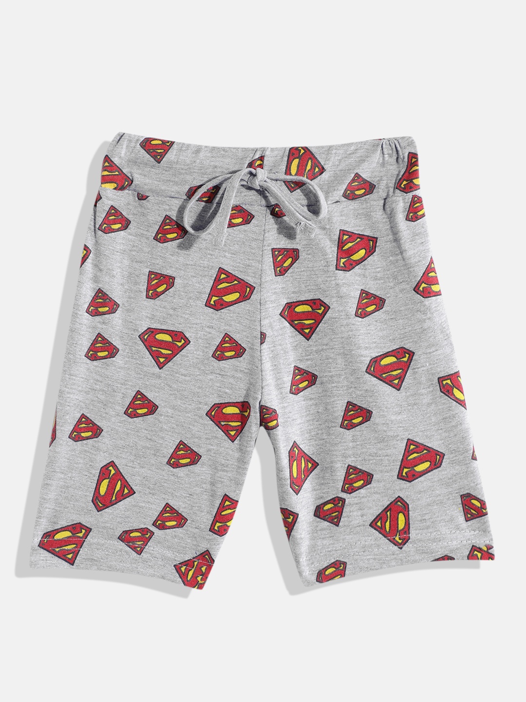 

Eteenz Boys Premium Cotton Superman Printed Shorts, Grey