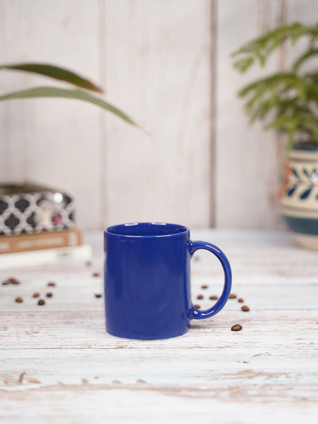 

LIVING ROOTS Blue Ceramic Glossy Mug 350 ml