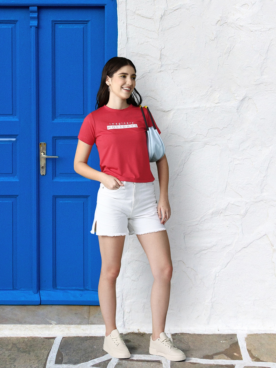 

Mast & Harbour Typography Printed T-shirt, Red