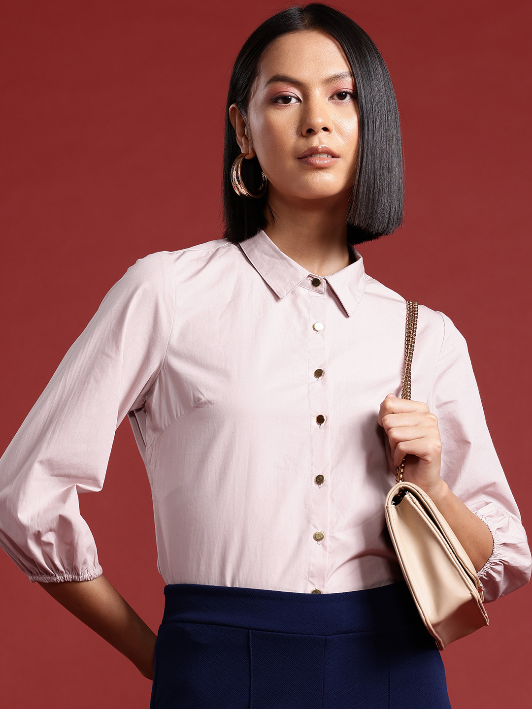 

all about you Pure Cotton Casual Shirt, Pink